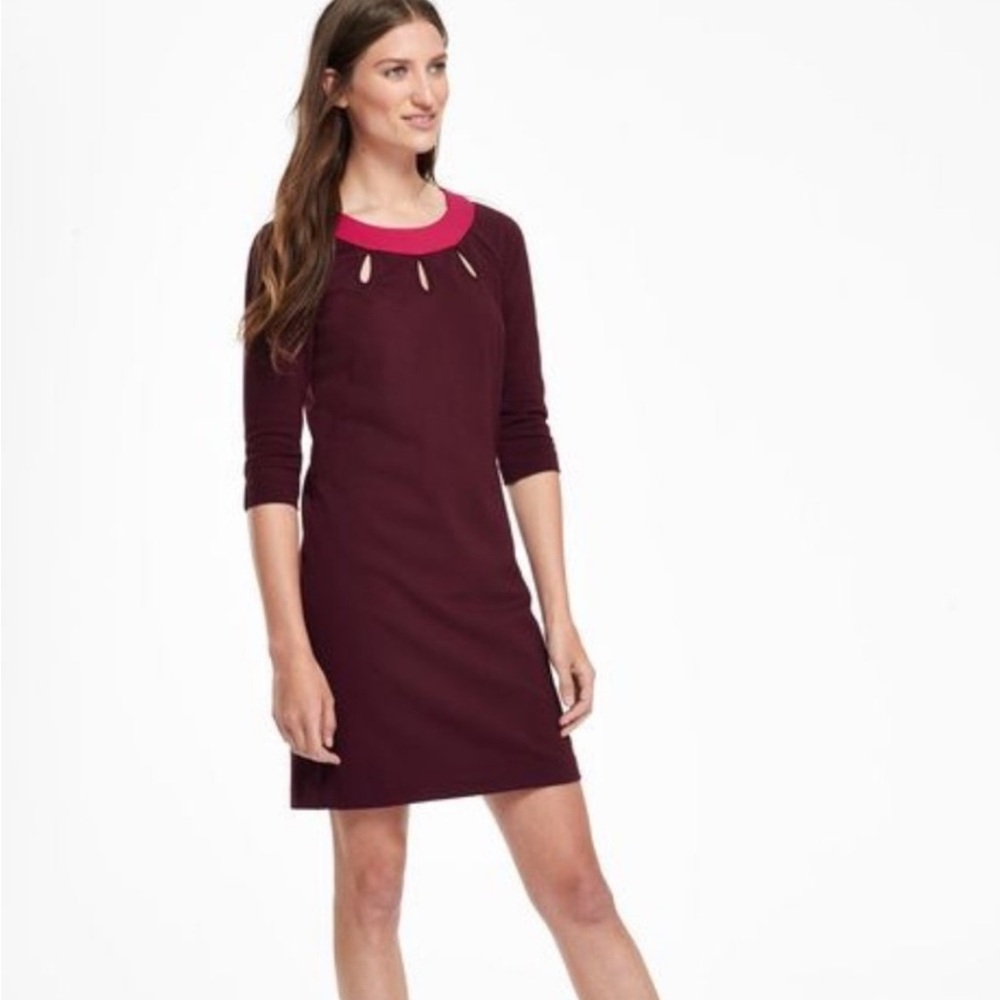 Boden Burgundy and Pink Dress cut out